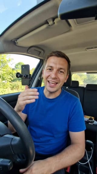 Finance creator talking to camera in a short video